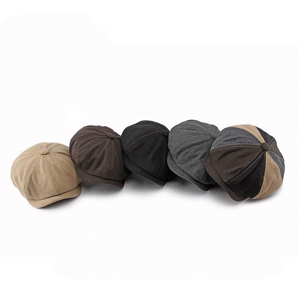 Cotton Octagonal Newsboy Cap