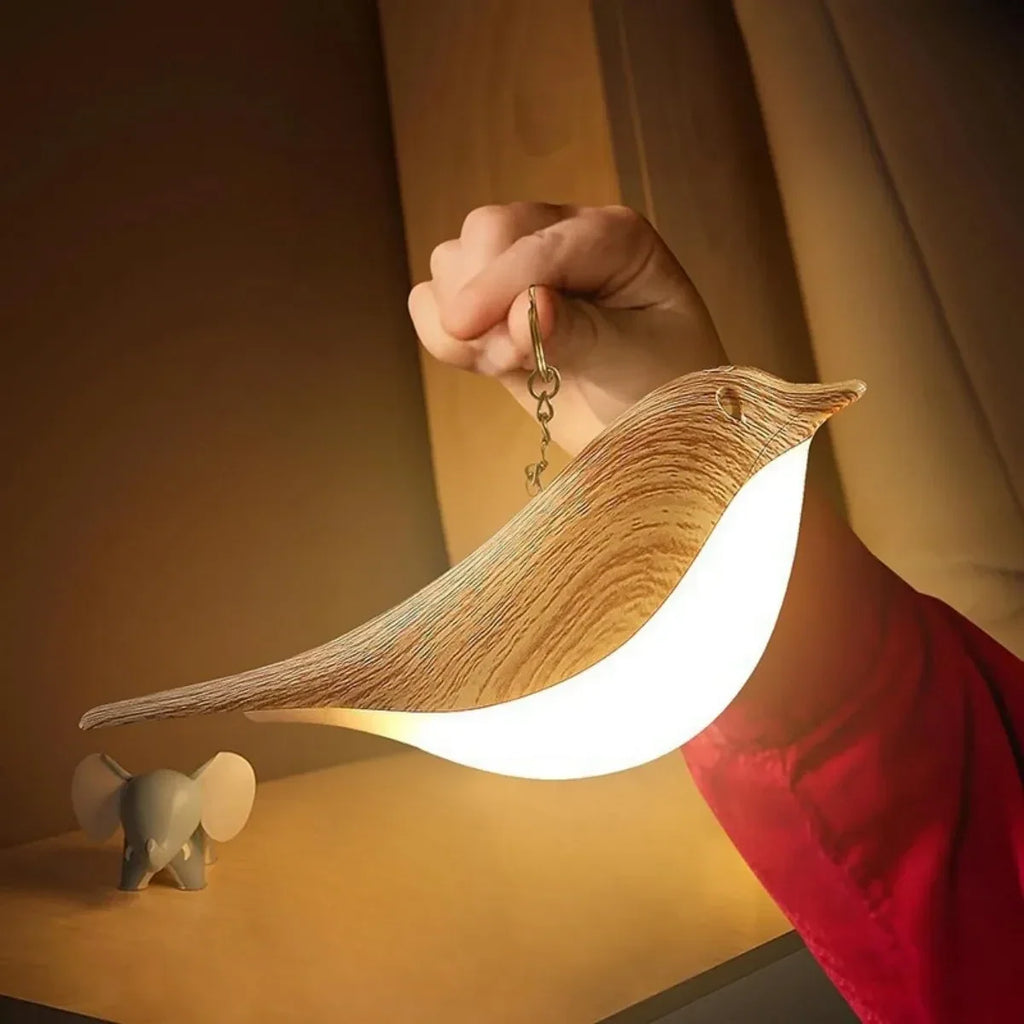 Wood Grain Bird Aroma Diffuser Lamp