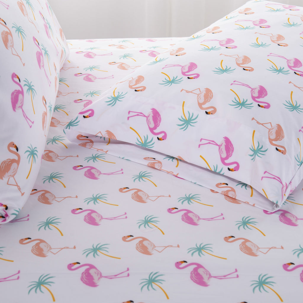 Elegant Comfort 6-Piece Tropical Pattern Bed Sheet Set - Soft as a Hotel Premium Quality