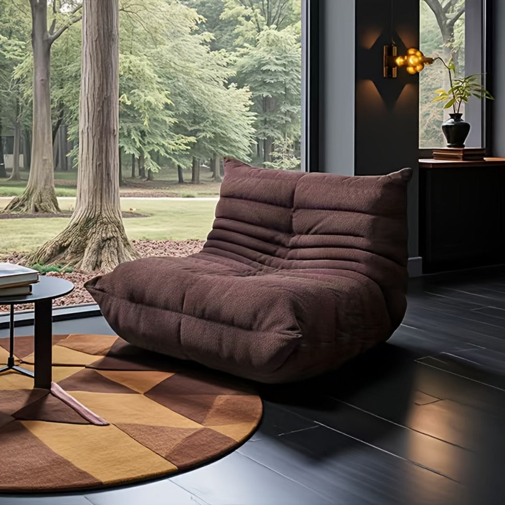 Floor Sofa with Modular Design and Tufted Back for Living Room