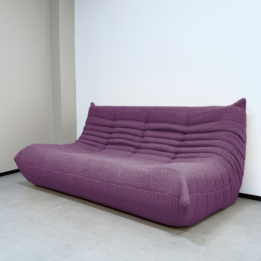 Floor Sofa with Modular Design and Tufted Back for Living Room