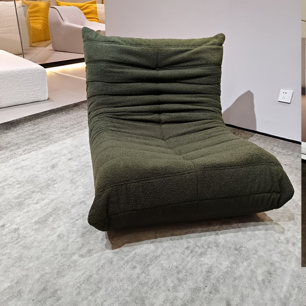 Floor Sofa with Modular Design and Tufted Back for Living Room