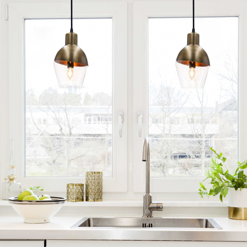River of Goods Clear Glass Hanging Lamp
