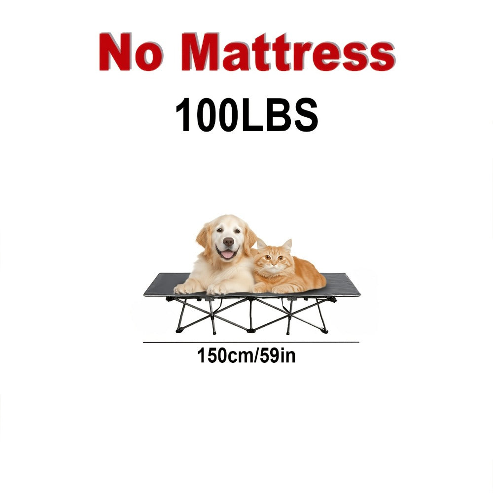 Foldable Heavy-Duty Camping Bed with Tool-Free Assembly for Bedroom