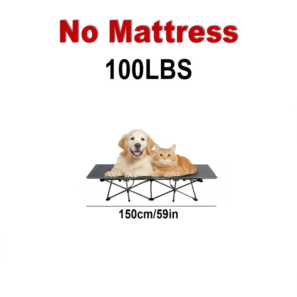 Foldable Heavy-Duty Camping Bed with Tool-Free Assembly for Bedroom