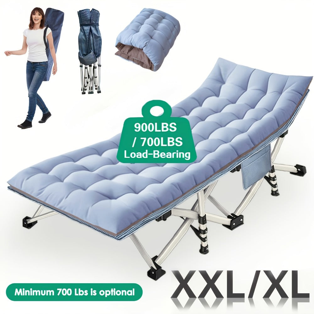 Foldable Heavy-Duty Camping Cot with Carry Bag and Tool-Free Assembly