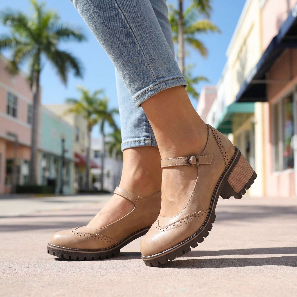 Darcy | Klassische T-Strap-Pumps mit geschlossener Kappe