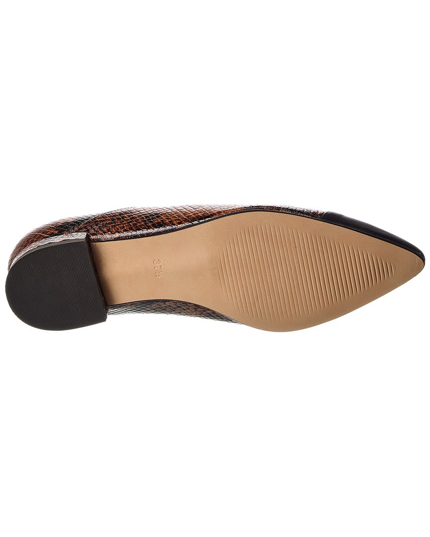 M by Bruno Magli Parma Snake-Embossed Leather Flat