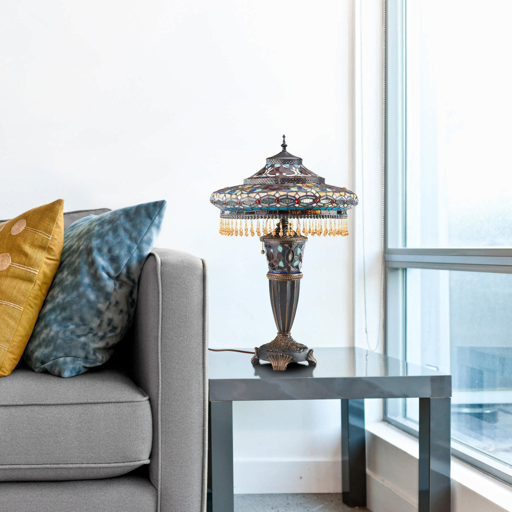 River of Goods Lamp, Table Double Lit 17"
