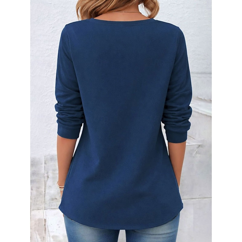 Elise | Drapierte Bluse mit Knopfdetails