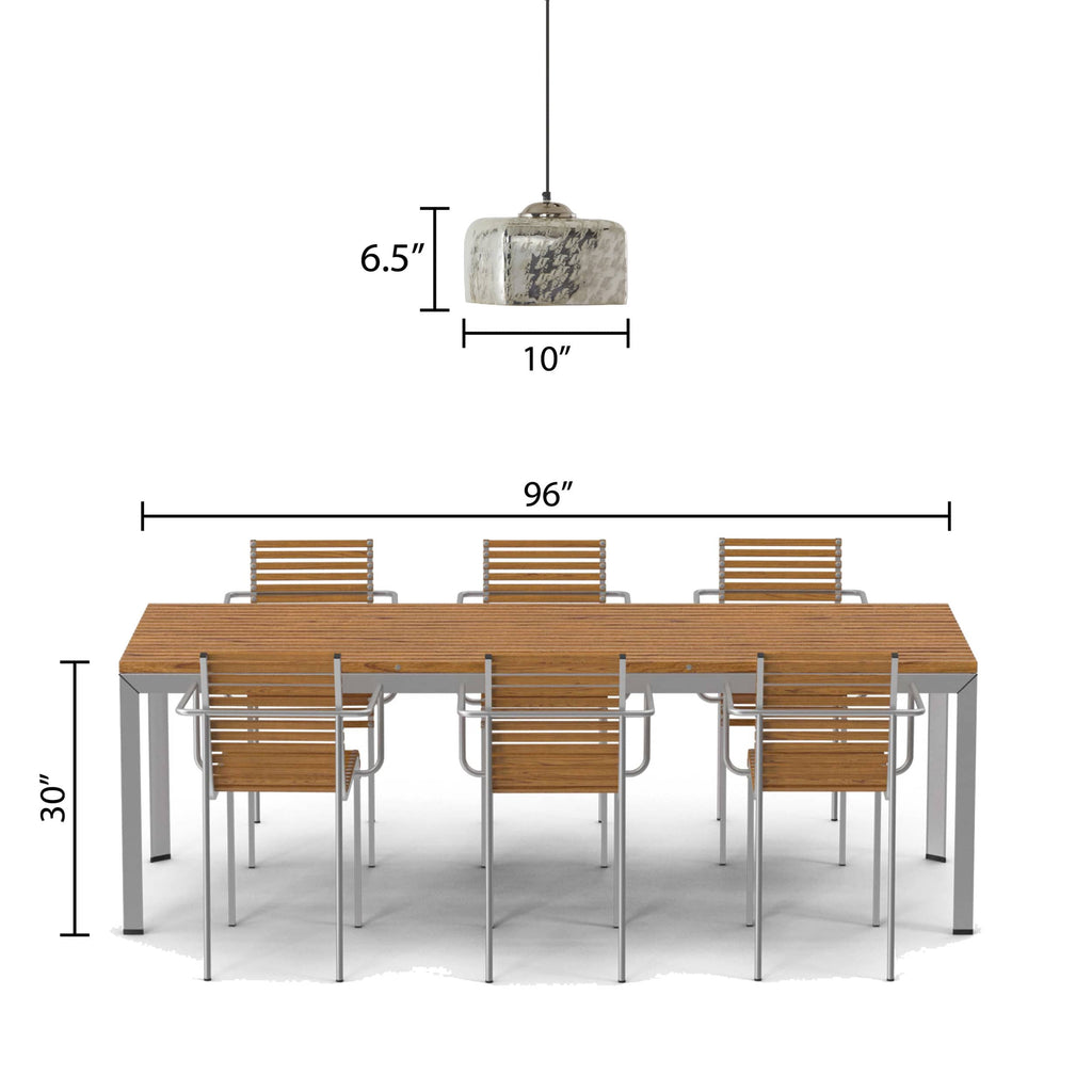 River of Goods Nickel and Silver Square Shade Pendant Light