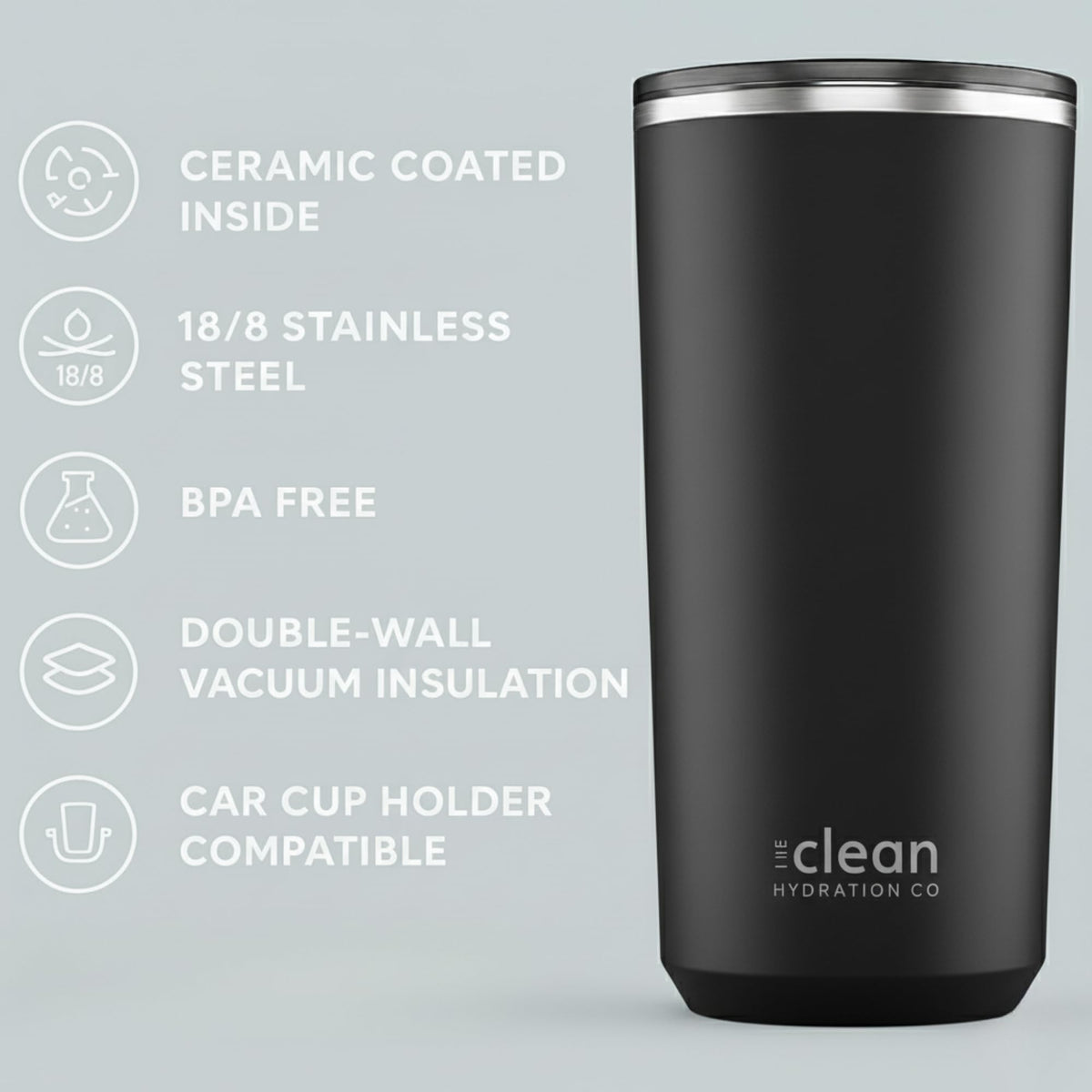 The Clean Hydration Co. Insulated Tumbler With Lid