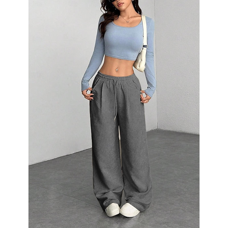 Della | Lockere Hose mit weitem Bein und hoher Taille