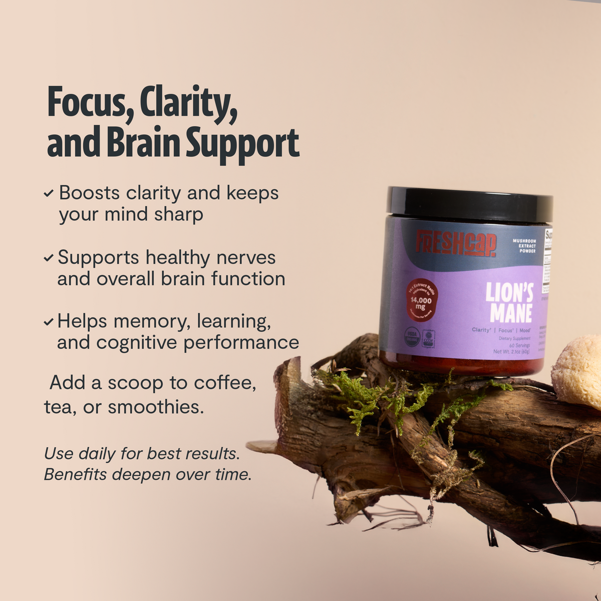 Organic Mushroom Complex Supplement Capsules Daily Wellness Formula