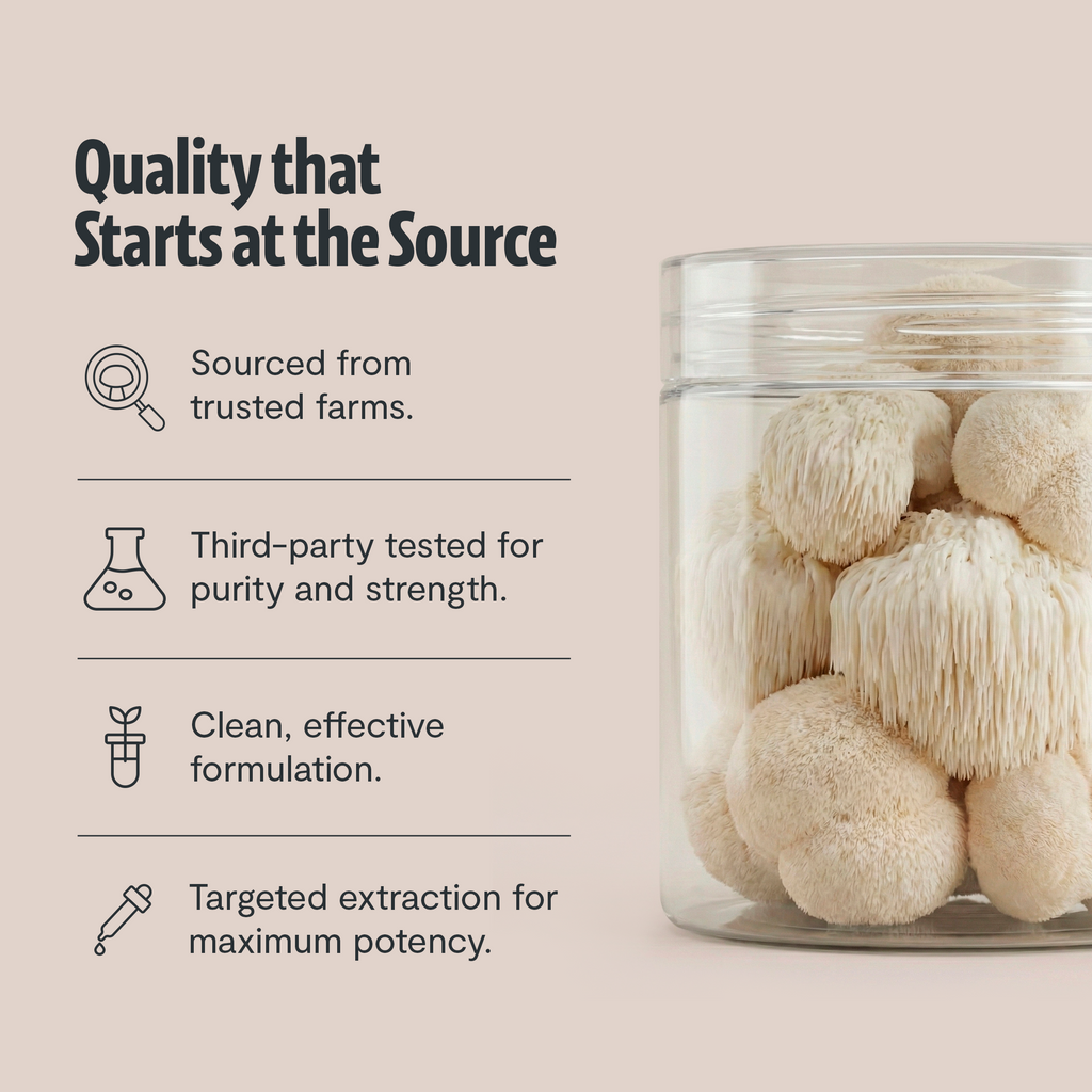 Organic Mushroom Complex Supplement Capsules Daily Wellness Formula