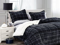 Elegant Comfort 3-Piece Plaid Micro-Suede Reversible Sherpa - Comforter Set