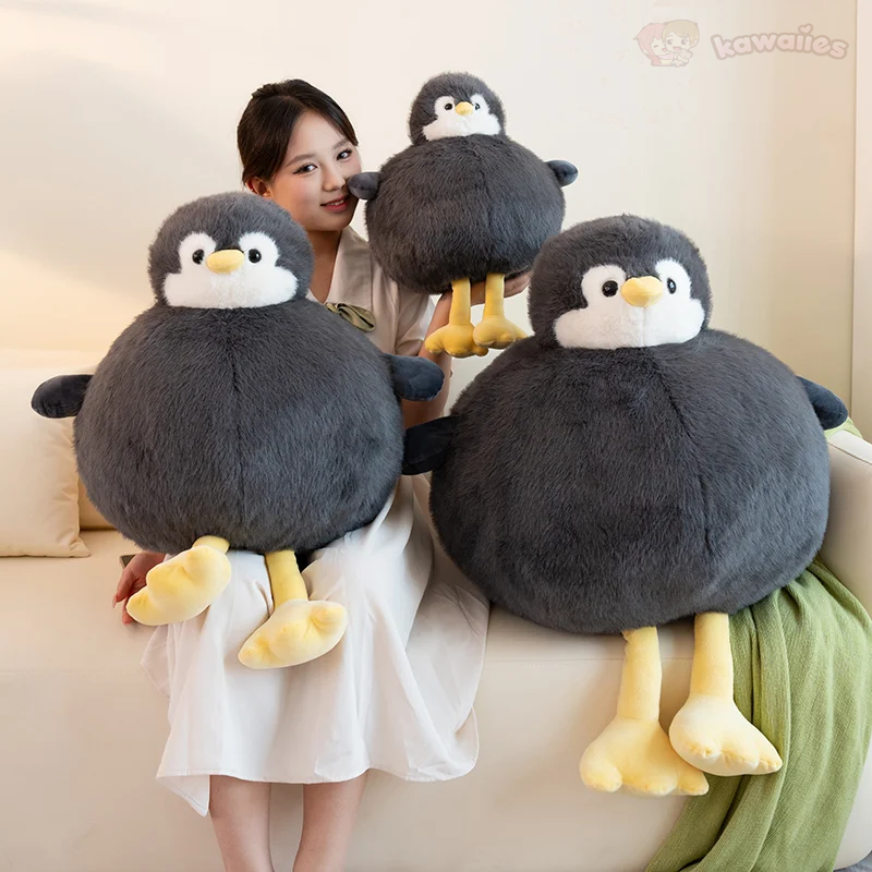 Adorably Plump Round Penguin Plush Toy