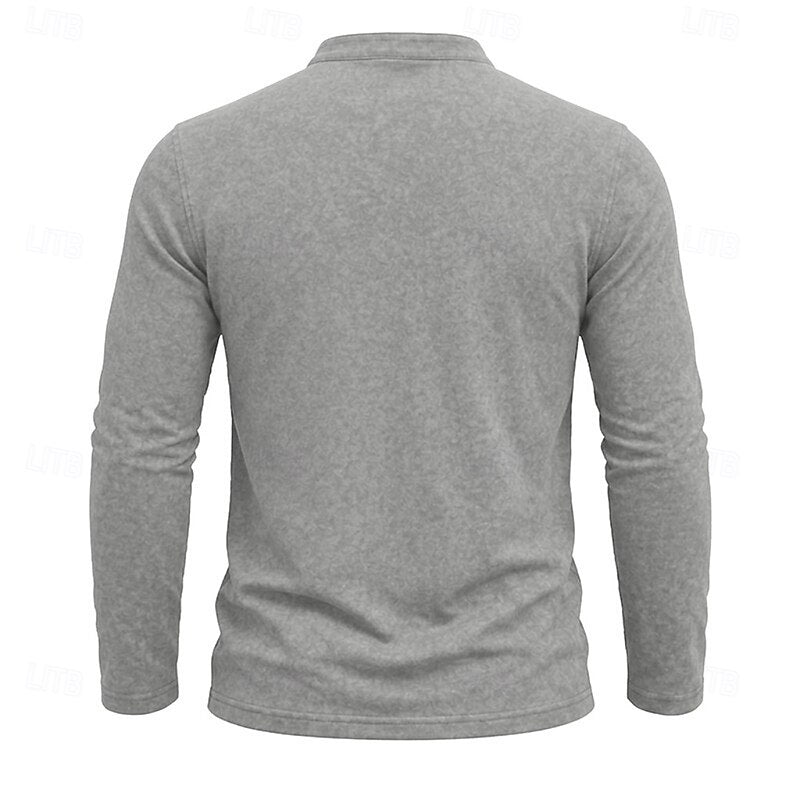 Owen | Klassisches Henley-Langarmshirt