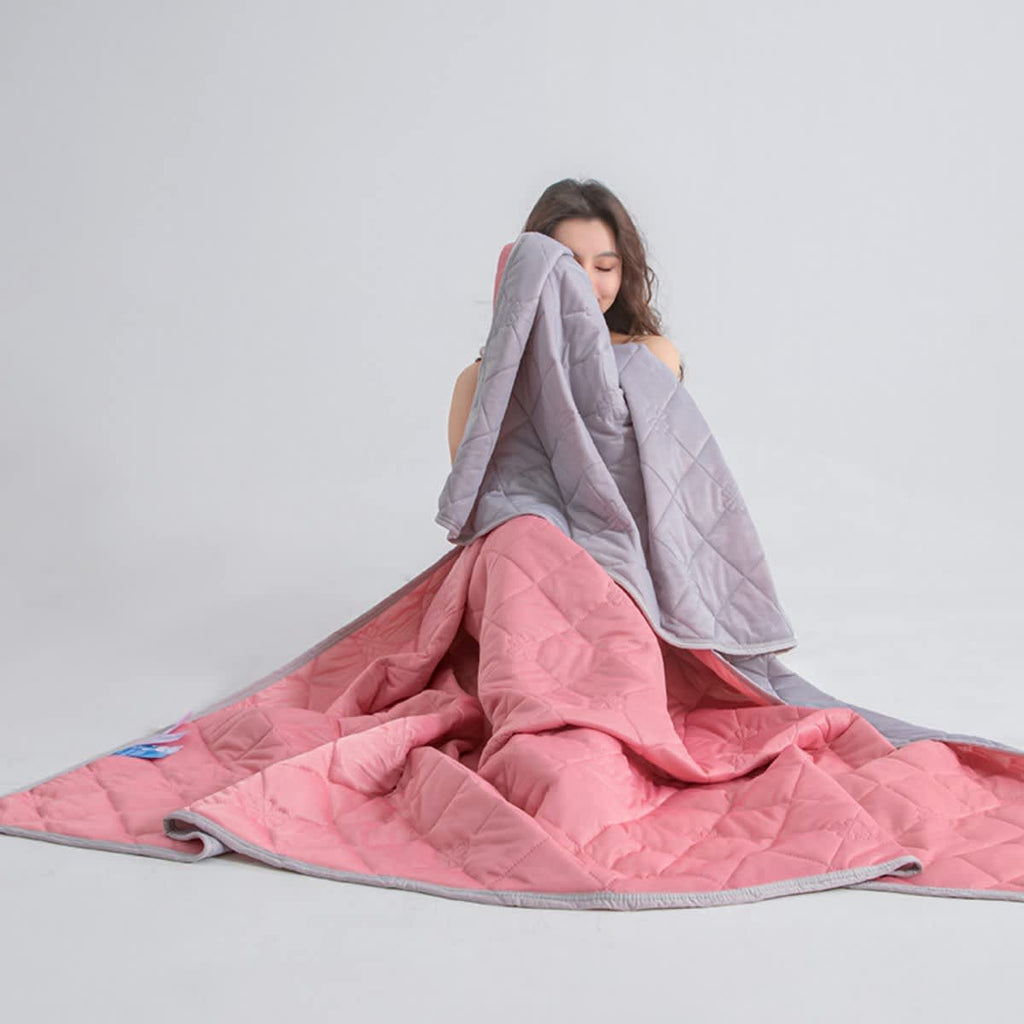 Dual-Sided Cooling Throw Blanket