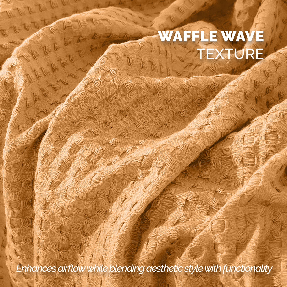 Elegant Comfort Cotton Waffle Blanket