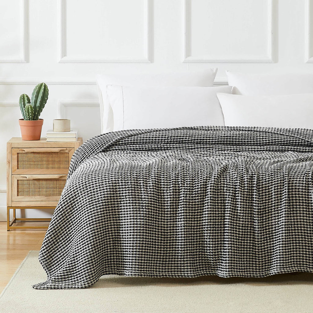 Southshore Fine Linens Tama Cotton Waffle Blankets and Throws