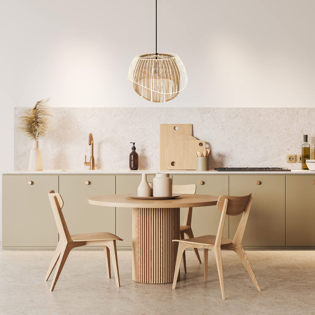 River of Goods Hanging Lamp - Ivory, Natural & Black