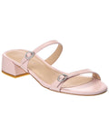 Stuart Weitzman Ginger Xtal Block 35 Leather Sandal