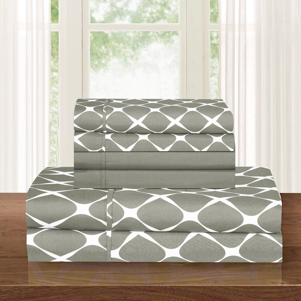 Elegant Comfort 6-Piece Bloomingdale Sheet Set - Comparable to a Hotel Premium Quality