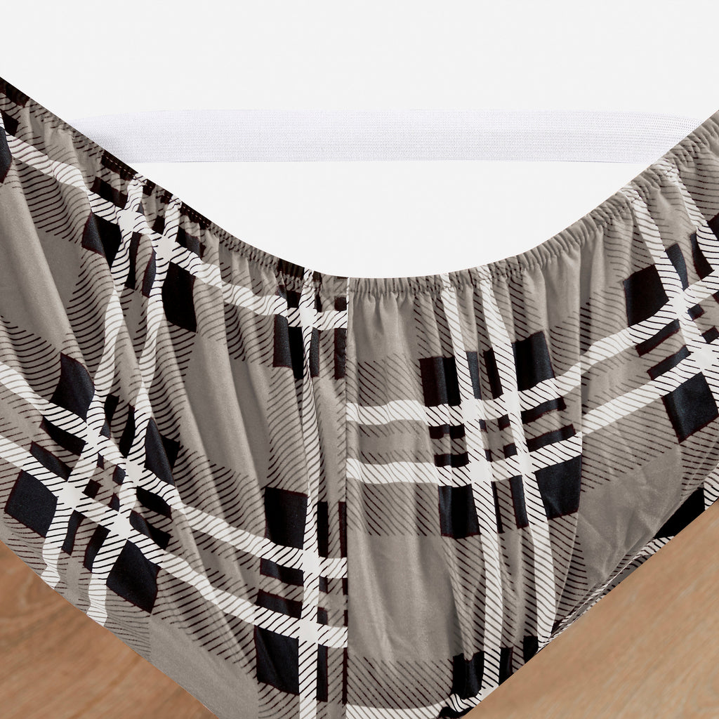 Elegant Comfort 6-Piece Plaid Pattern Bed Sheet Set - Soft as a Hotel Premium Quality