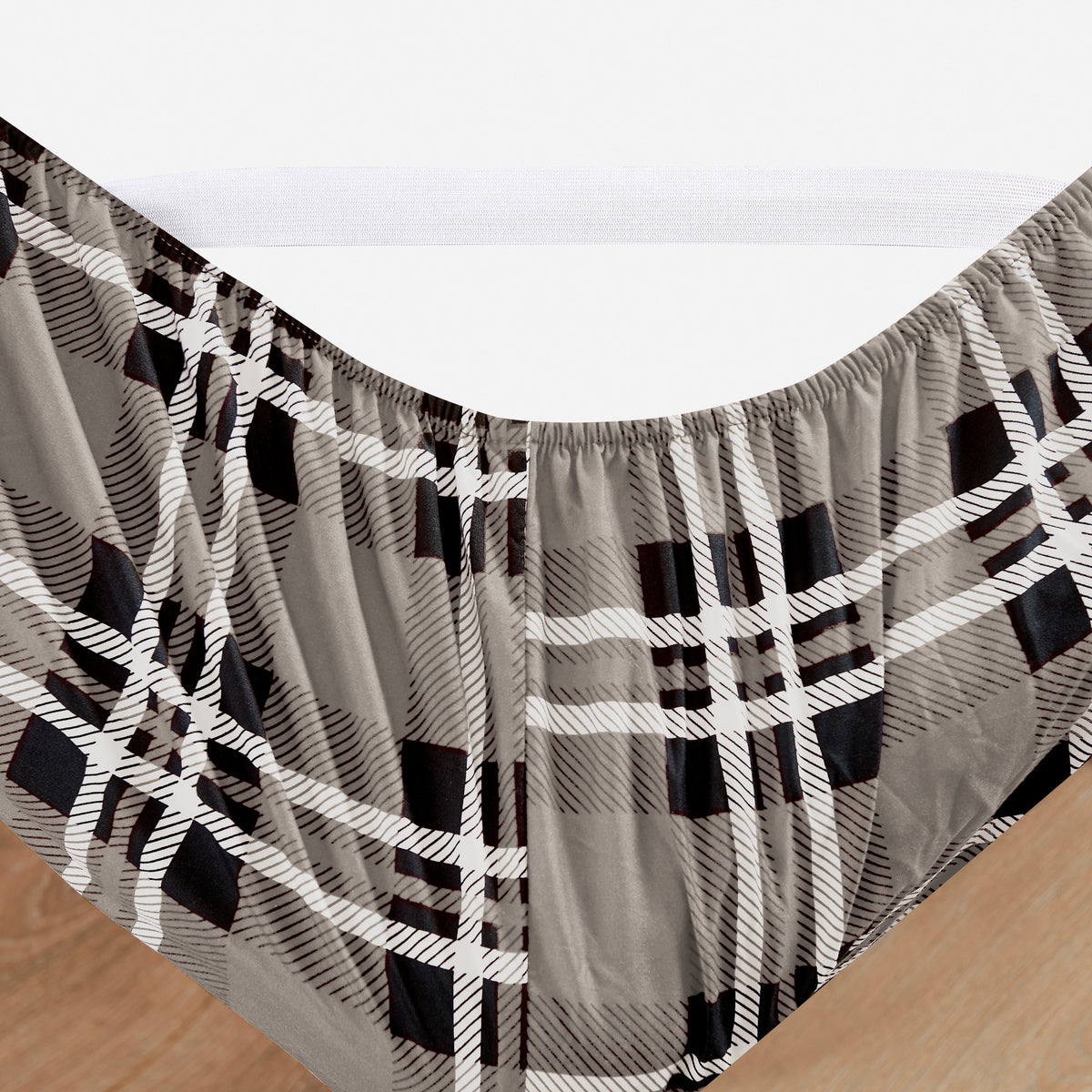 Elegant Comfort 6-Piece Plaid Pattern Bed Sheet Set - Soft as a Hotel Premium Quality