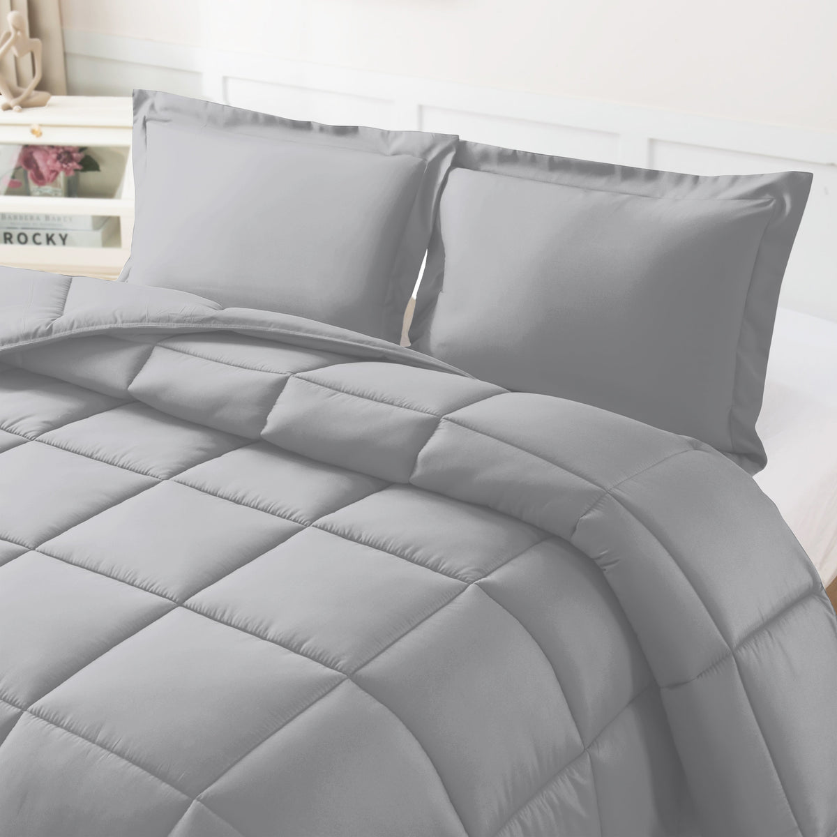 Elegant Comfort 3 Piece Cotton Comforter - Down Alternative Hotel Premium Quality