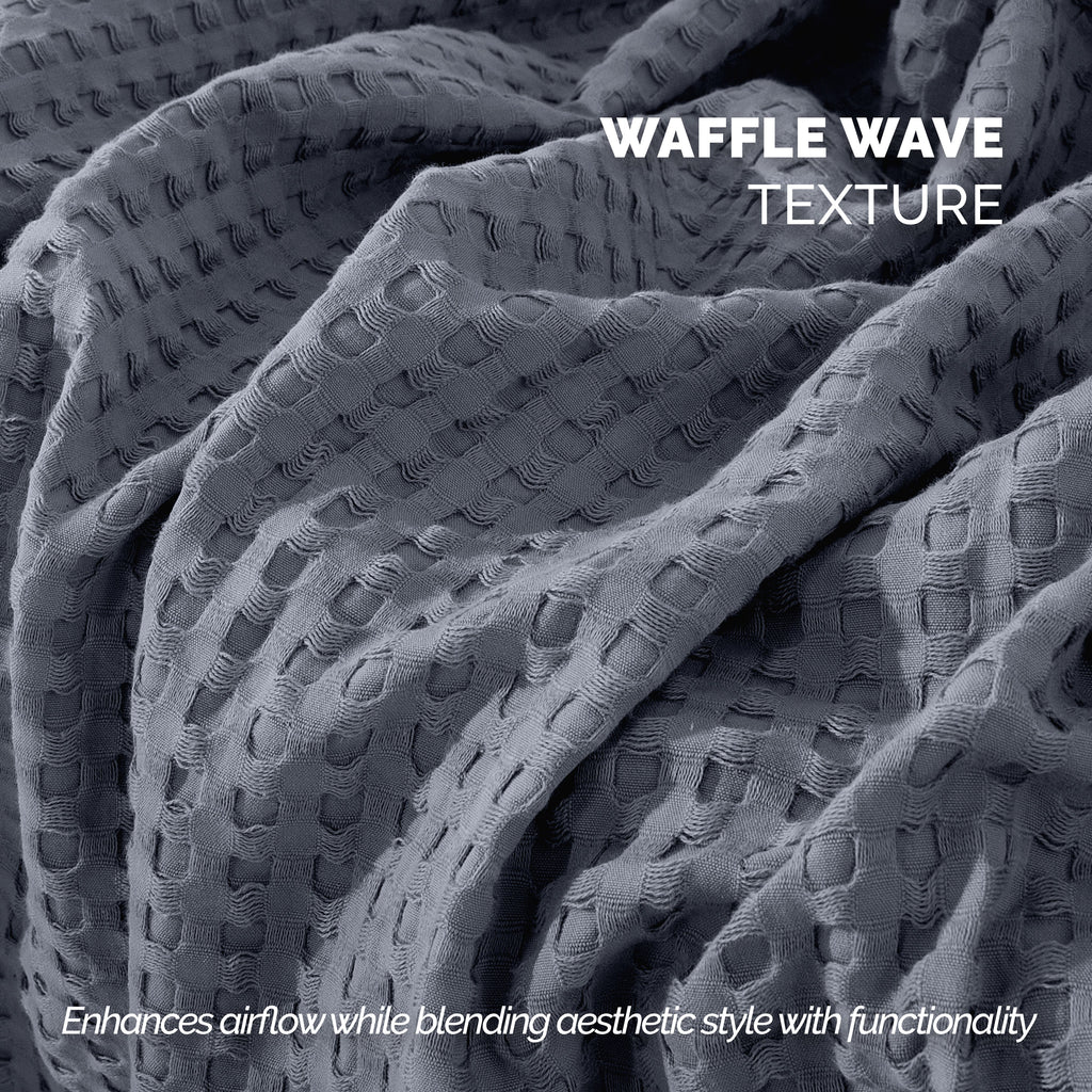 Elegant Comfort Cotton Waffle Blanket