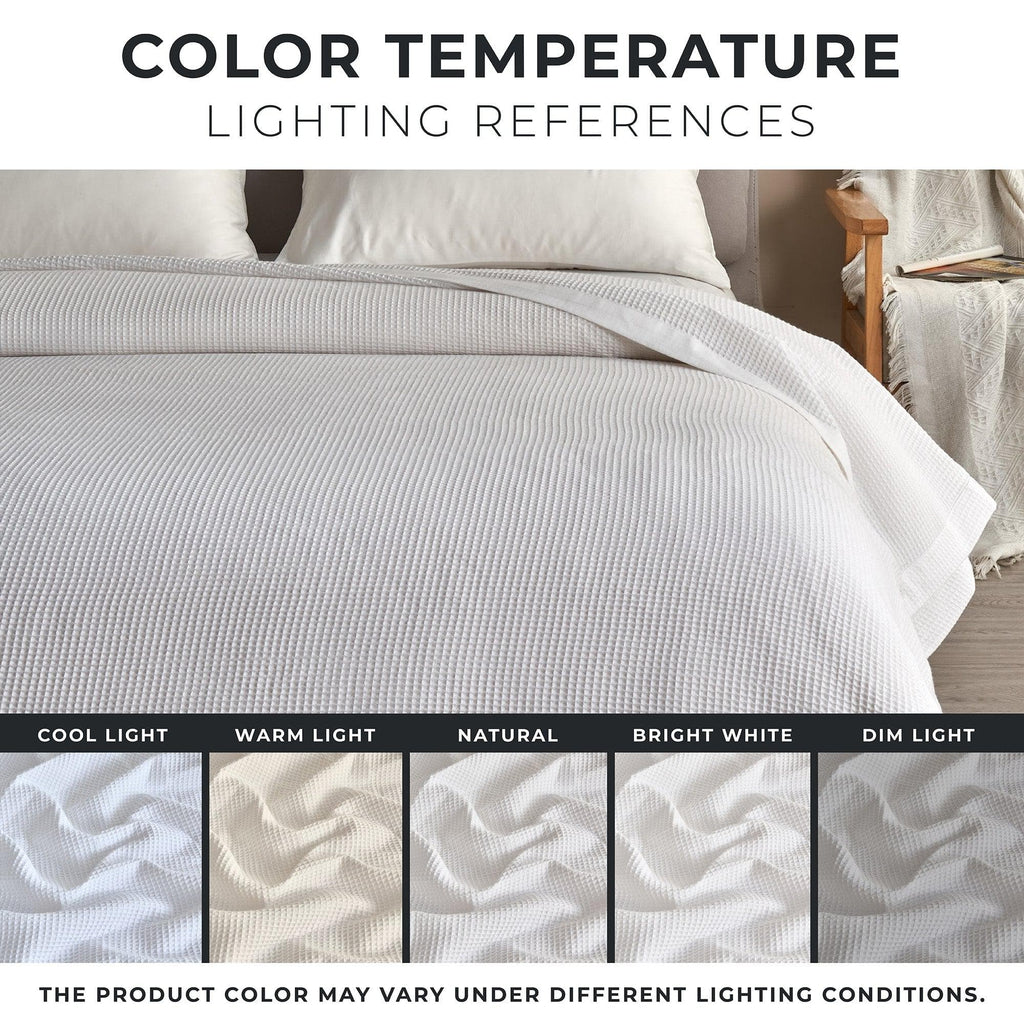 100% Cotton Small Waffle Weave Blanket - Hazel Collection