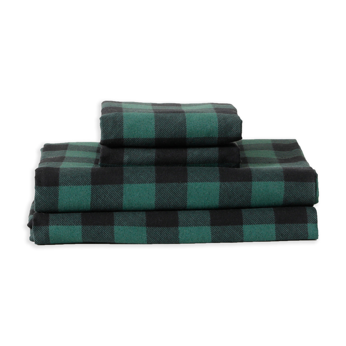 Elegant Comfort Buffalo Checkered Pattern - 100% Turkish Cotton Flannel, 4-Piece Flannel Sheet Set