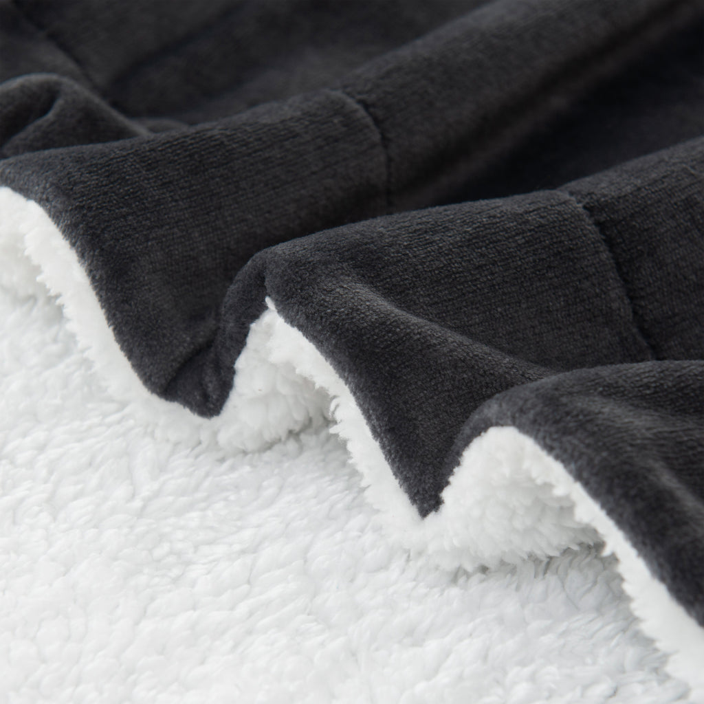 Elegant Comfort Ombre Printed - Sherpa Backed Plush Throw Blankets - 50 x 60 inches