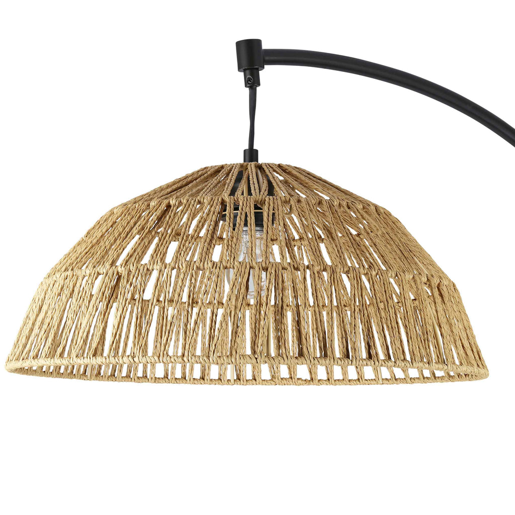 River of Goods Floor lamp with Rattan shade
