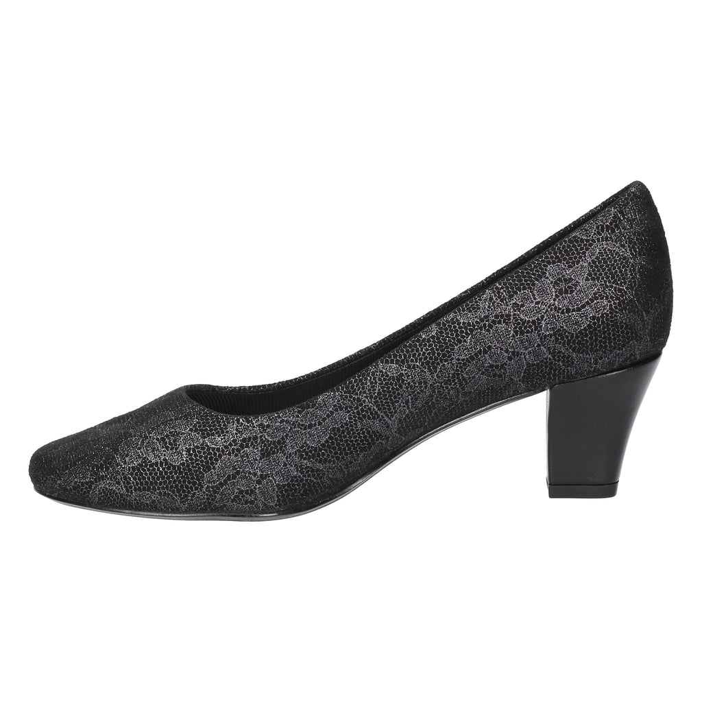 Easy Street Women's Ballari Silver Lace Pumps