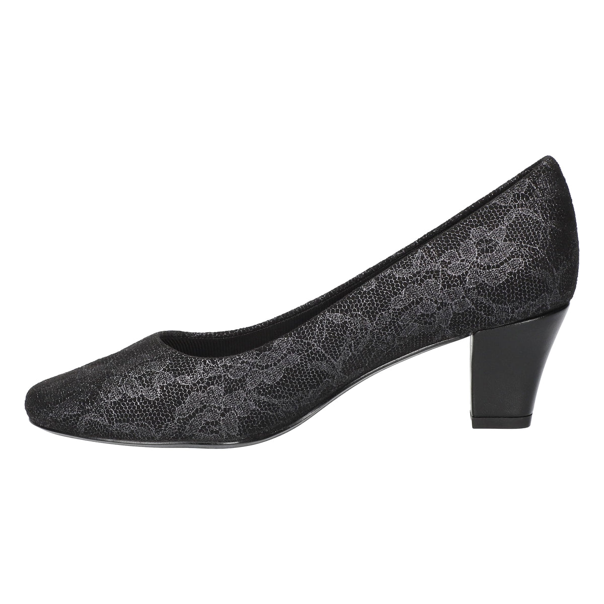 Easy Street Women's Ballari Silver Lace Pumps