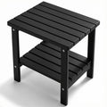 HDPE Outdoor Side Table with Weather-Resistant Finish, Outdoor Accent Table for Patio