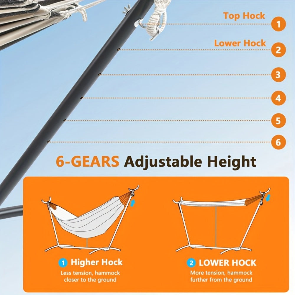 Heavy-Duty Metal Hammock Stand for Comfortable Outdoor Seating