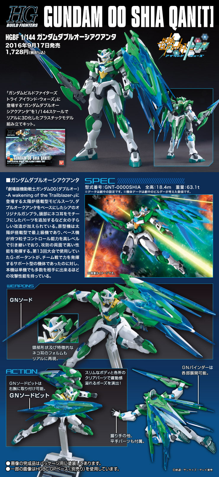 HG GUNDAM OO SHIA QAN[T] 1/144