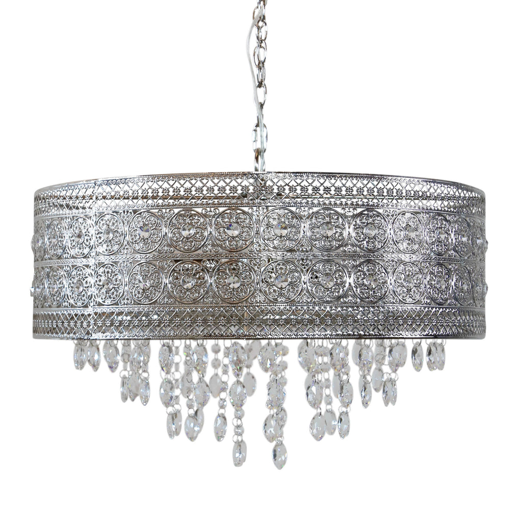 River of Goods Metal/Crystal Hanging Lamp