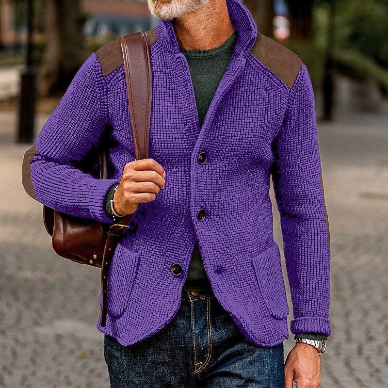 Baxter | Strukturierte Strickjacke mit Stehkragen
