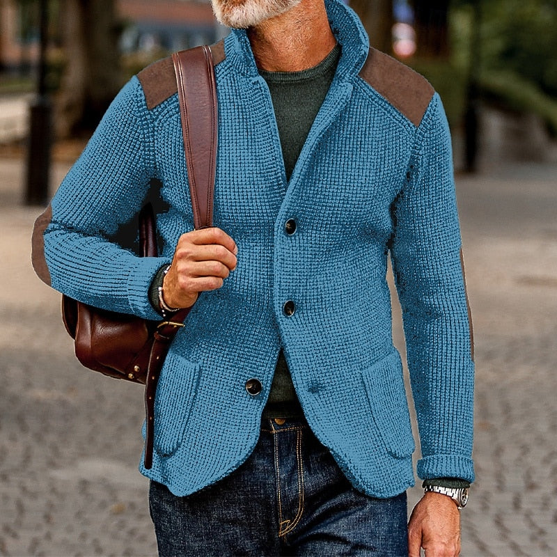 Baxter | Strukturierte Strickjacke mit Stehkragen
