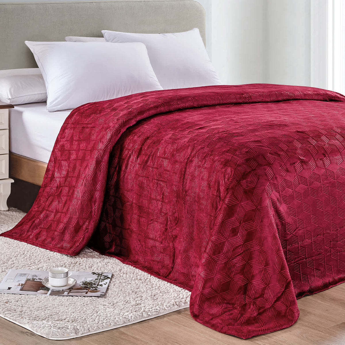 Luxury Home Armani Embossed Microplush Blanket