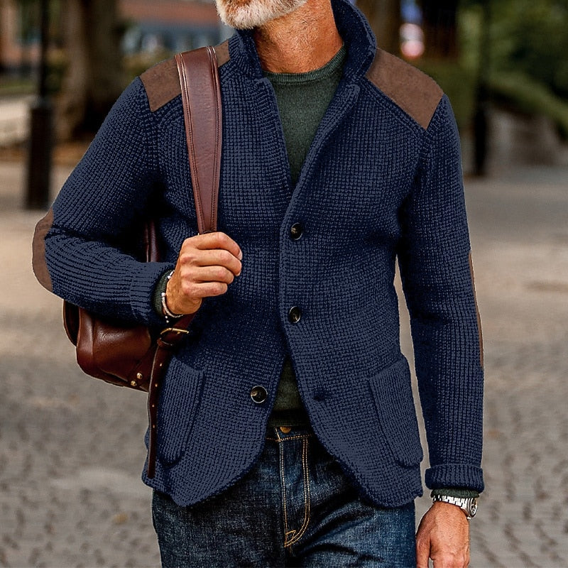 Baxter | Strukturierte Strickjacke mit Stehkragen