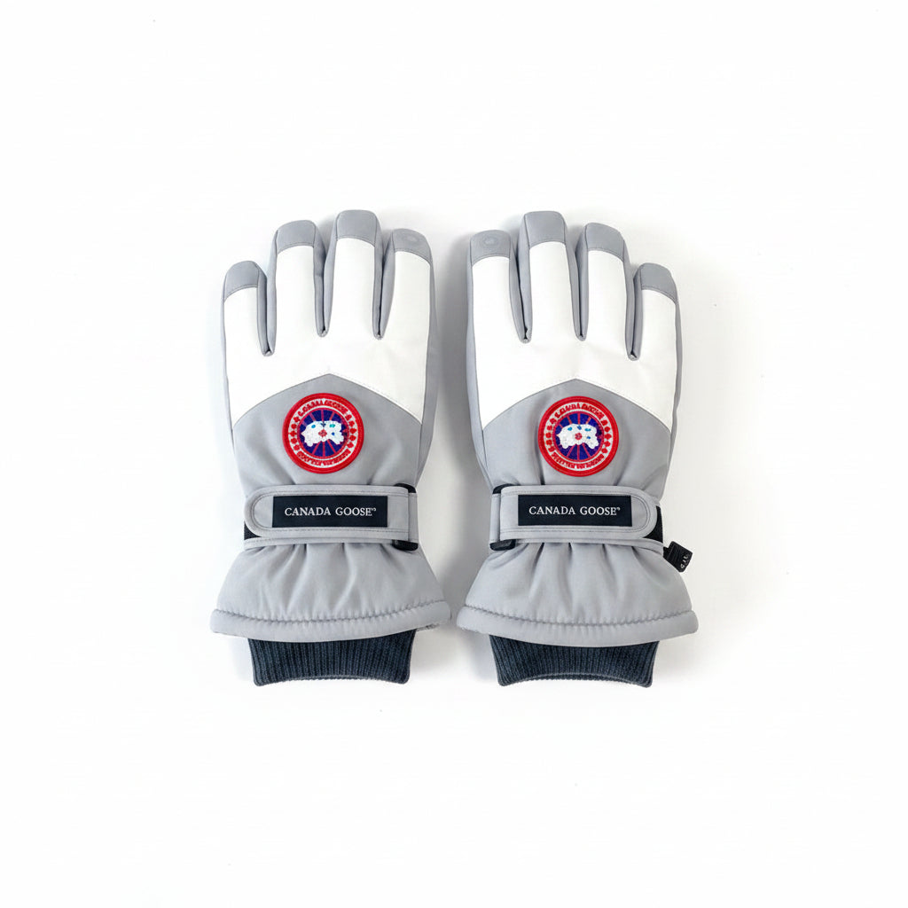 Canada Goose Grey & White Winter Gloves