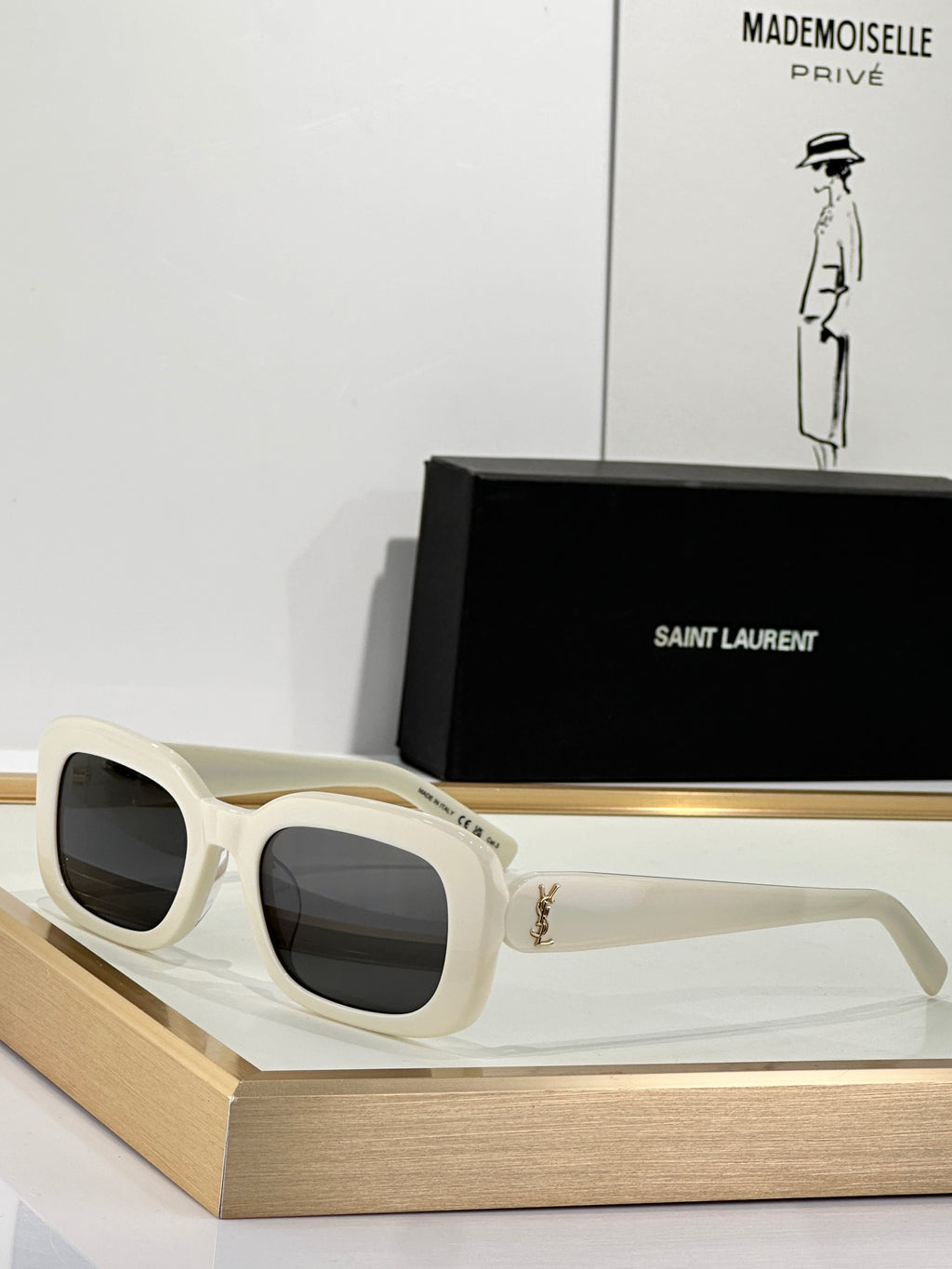 Saint Laurent SL 534 Sunrise Rectangle Acetate Sunglasses