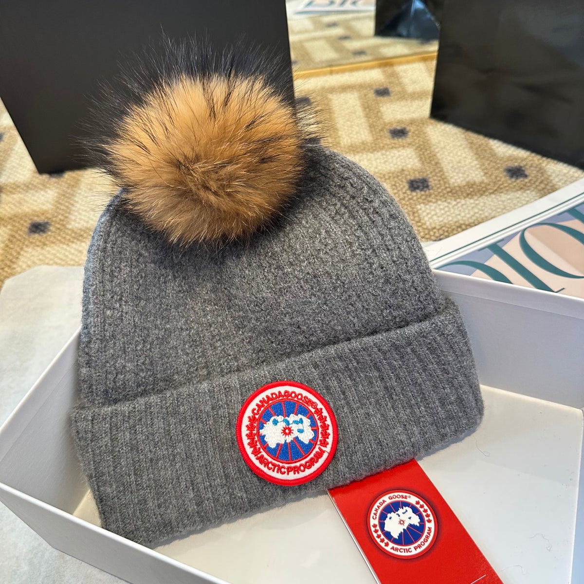 Canada Goose Pom-Pom Knit Beanie