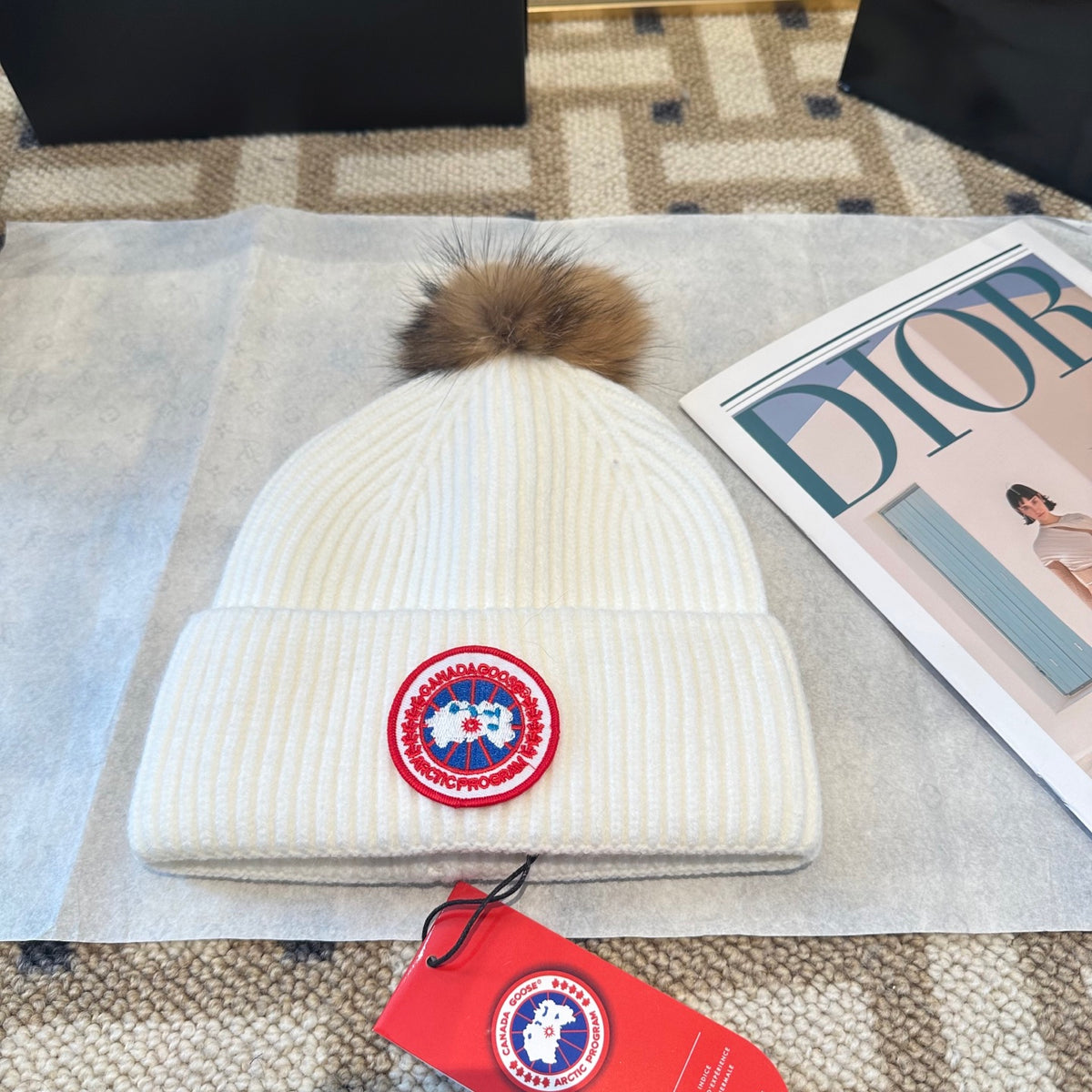 Canada Goose Pom-Pom Knit Beanie